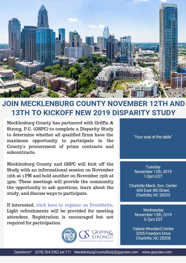 Meck. County Disparity Study Info Mtg. Flyer