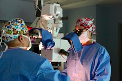 PRMA surgeon performing sensory nerve reconstruction during DIEP flap breast reconstruction.