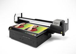 The new Roland IU-1000F high-volume UV flatbed printer is engineered for fast, efficient printing on a wide range of substrates, including 4' x 8' rigid boards weighing up to 99 pounds.