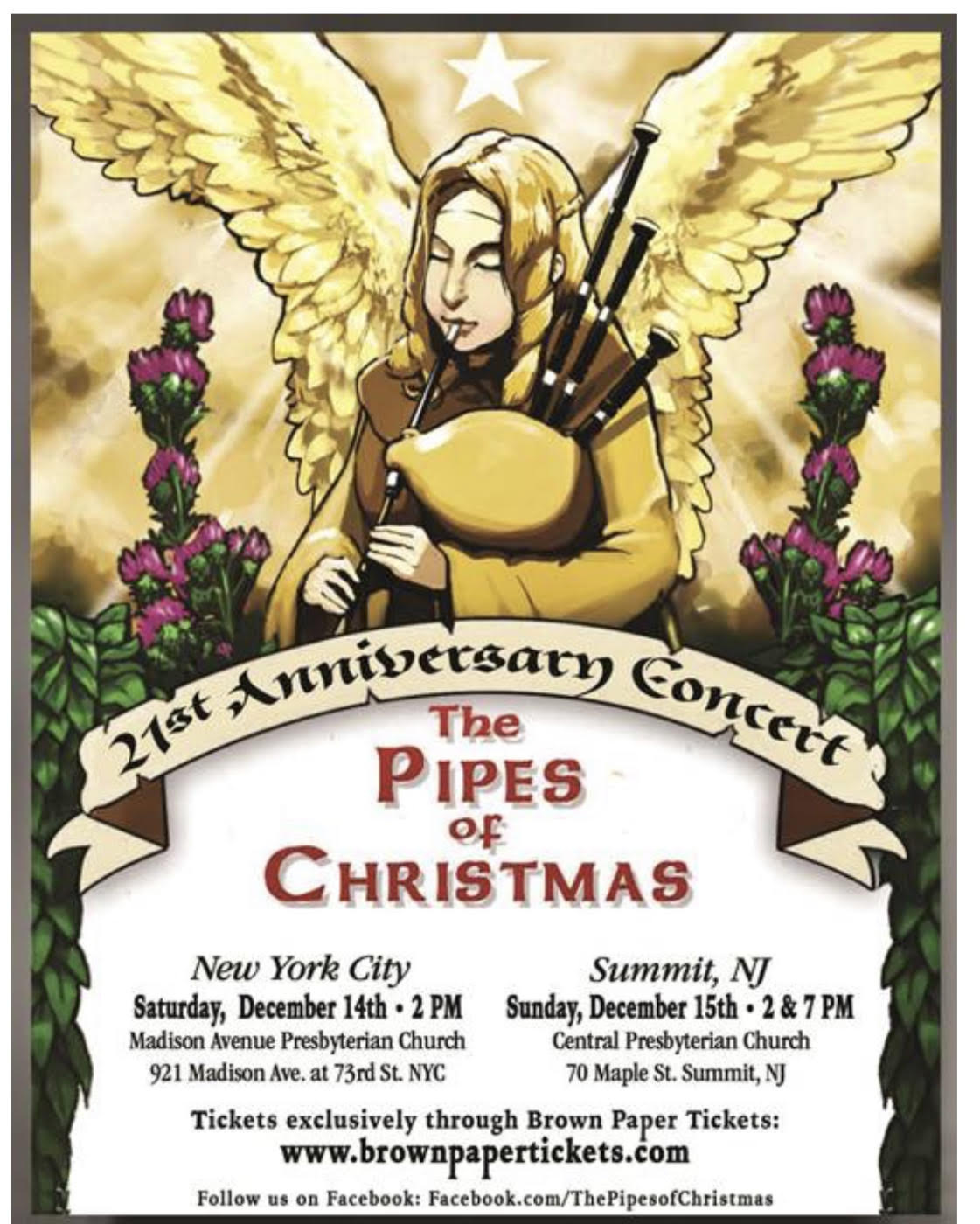 The Pipes of Christmas returns for 21st season in NYC and NJ.