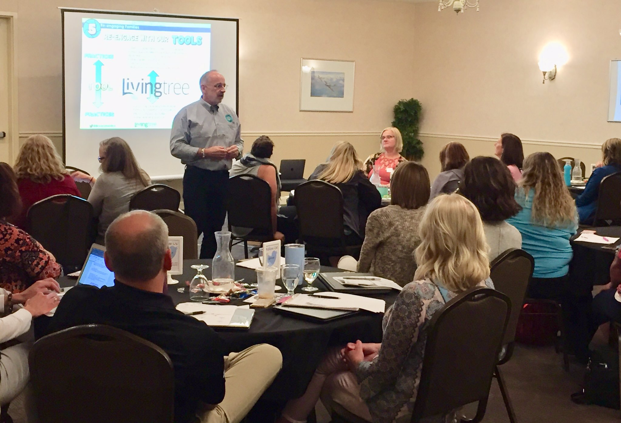 National Family Engagement Leader Dr. Steve Constantino leads a Livingtree's Professional Development training in Grand Forks, North Dakota