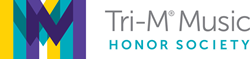 Tri-M logo with triple M in four color