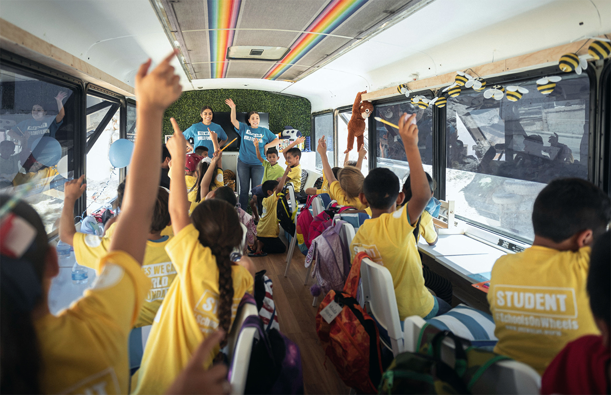 Inside the 'Yes We Can' mobile school in Tijuana, Mexico.