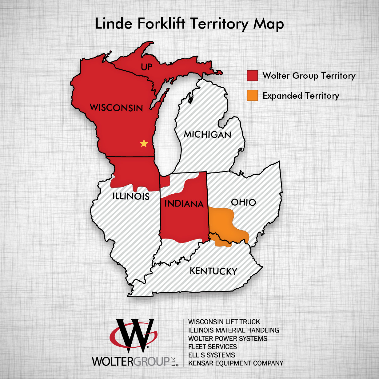Wolter Group LLC Linde Coverage Map