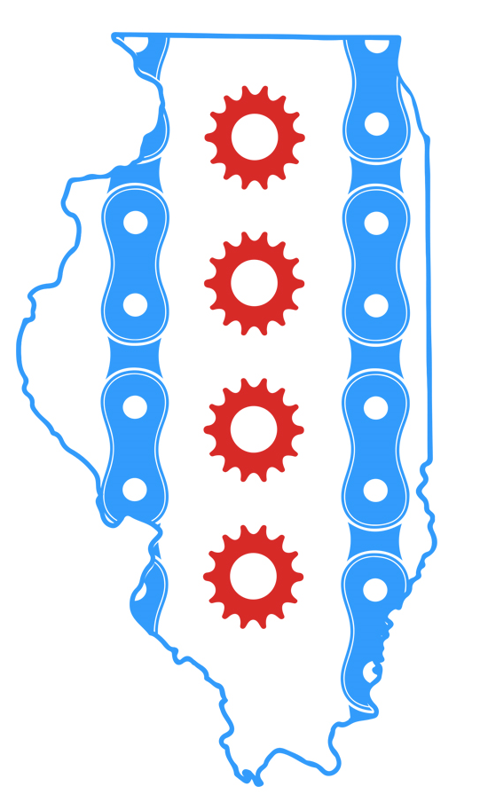Chicago Illinois Bike Flag
