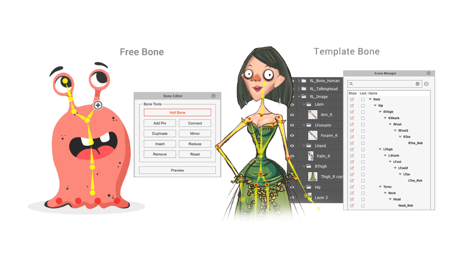 create a new character in cartoon animator 4