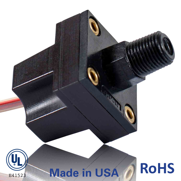 DesignFlex PSF111 Series Pressure Vacuum Switch. Compact, Lightweight, Environmentally Sealed Housing Pressure/Vacuum Switch from DesignFlex Switches by World Magnetics. UL, RoHS, Made in USA.