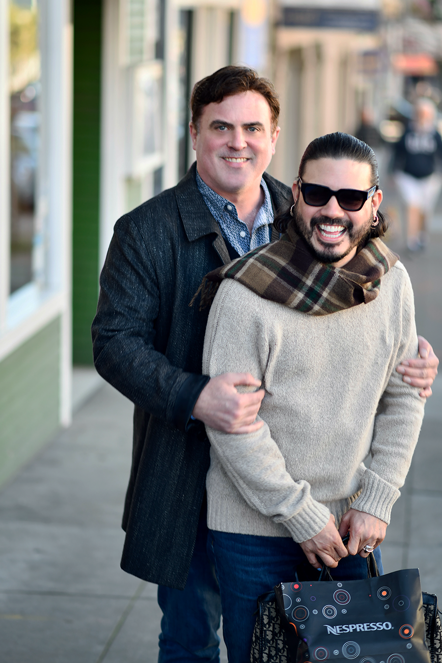 Chris Knight and Celso Dulay, husbands and owners of GlitterBombTV in in San Francisco, in early January 2018.