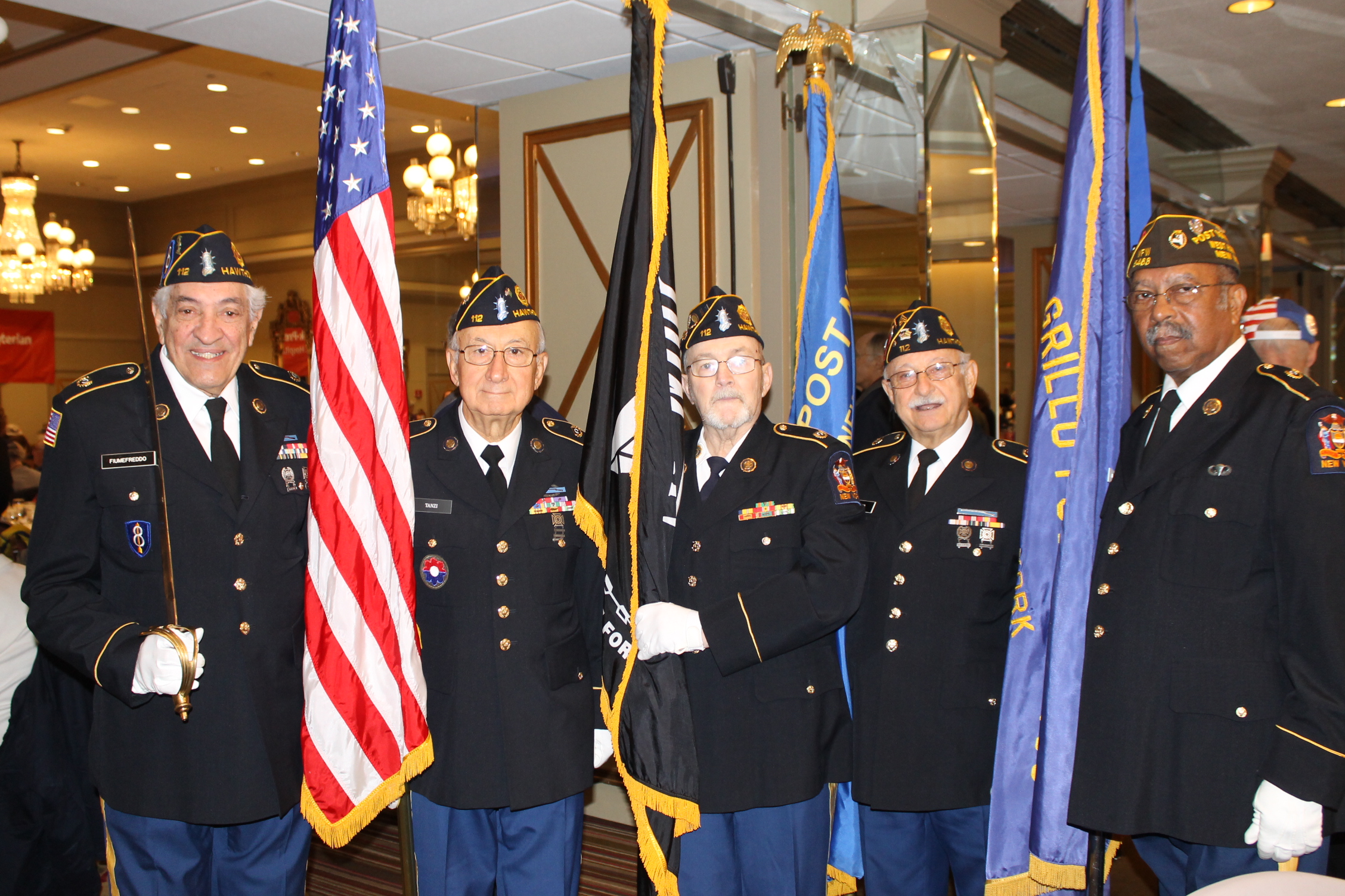Hawthorne Post 112 American Legion Color Guard at the 10th Annual inter-hospice countywide Veterans Breakfast