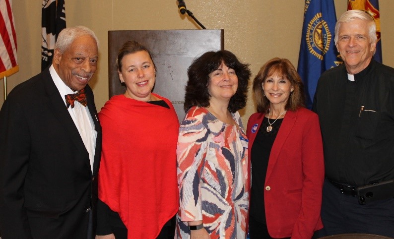L to R: Reverend Ervin R. Graves, Adrianna Melnyk, Laura Hanlon, Judy Lohbauer and Reverend Bruce C. Page, members of the event planning committee.