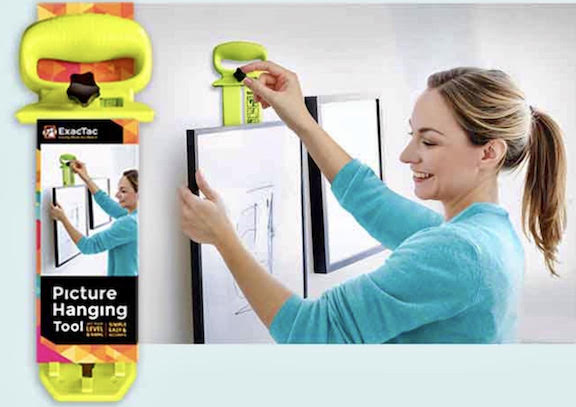 The ExacTac Picture Hanging Tool lets you easily put up pictures exactly where you want them.