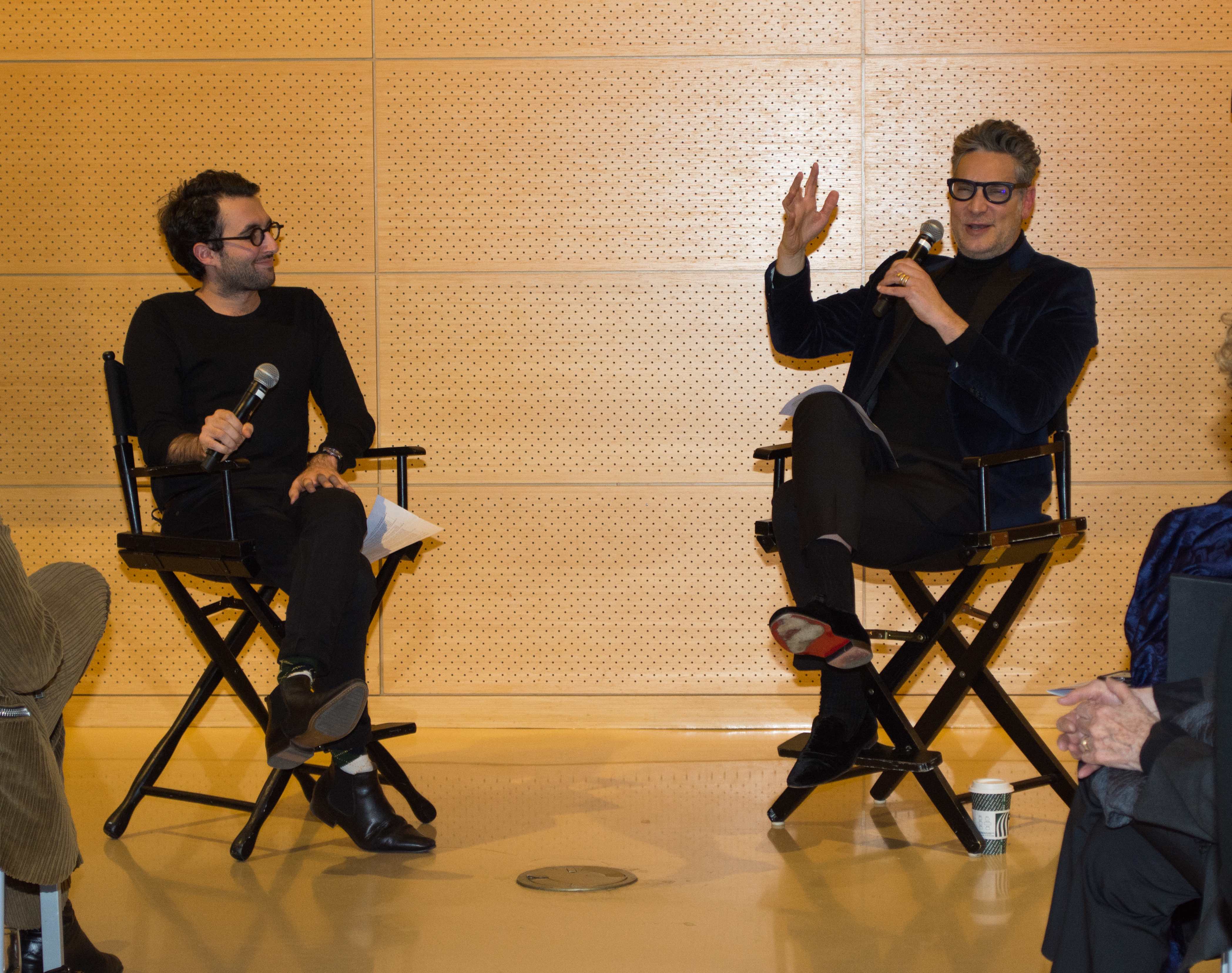 Andrew Gelwicks (celebrity stylist) and Cameron Silver (Fashion Director, Halston), in conversation