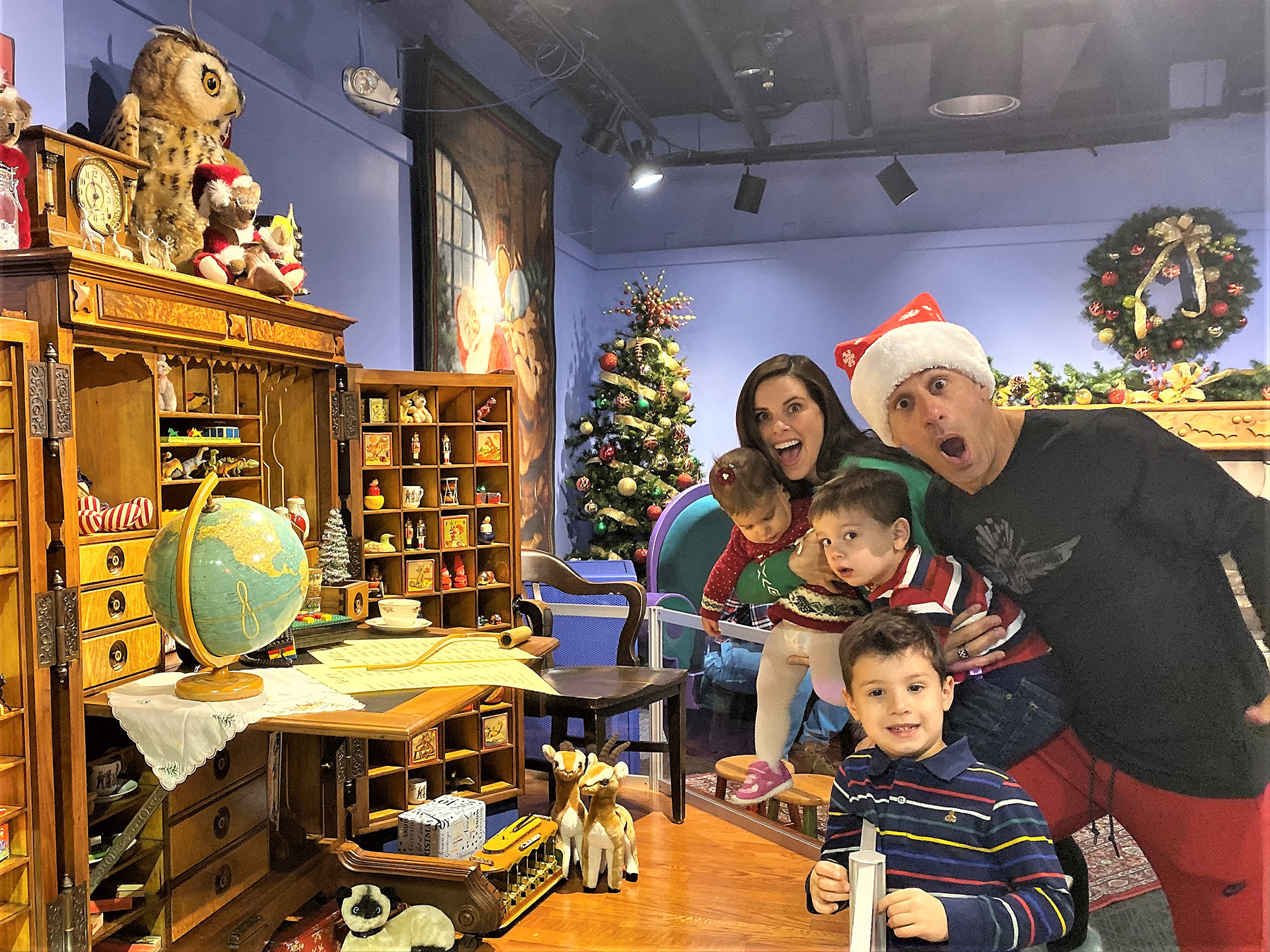 IndyCar driver Tony Kanaan and family find out who is on Santa's Naughty and Nice list at The Children's Museum of Indianapolis.