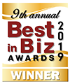 Logo for the Best in Biz Award