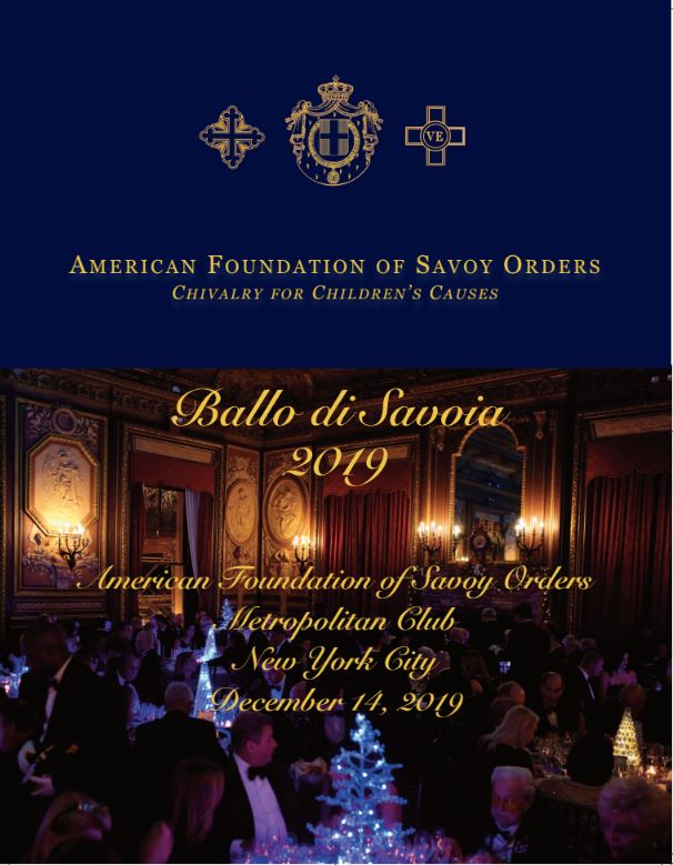 2019 Ballo di Savoia (Savoy Ball) December 14, 2019 New York City