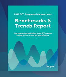 An image of the cover of Loopio’s RFP Response Management Benchmarks and Trends Report.
