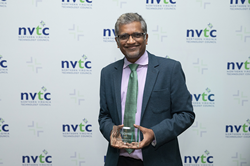 PathFactory CEO Dev Ganesan at the 2019 NVTC Tech 100 Awards in McLean, VA