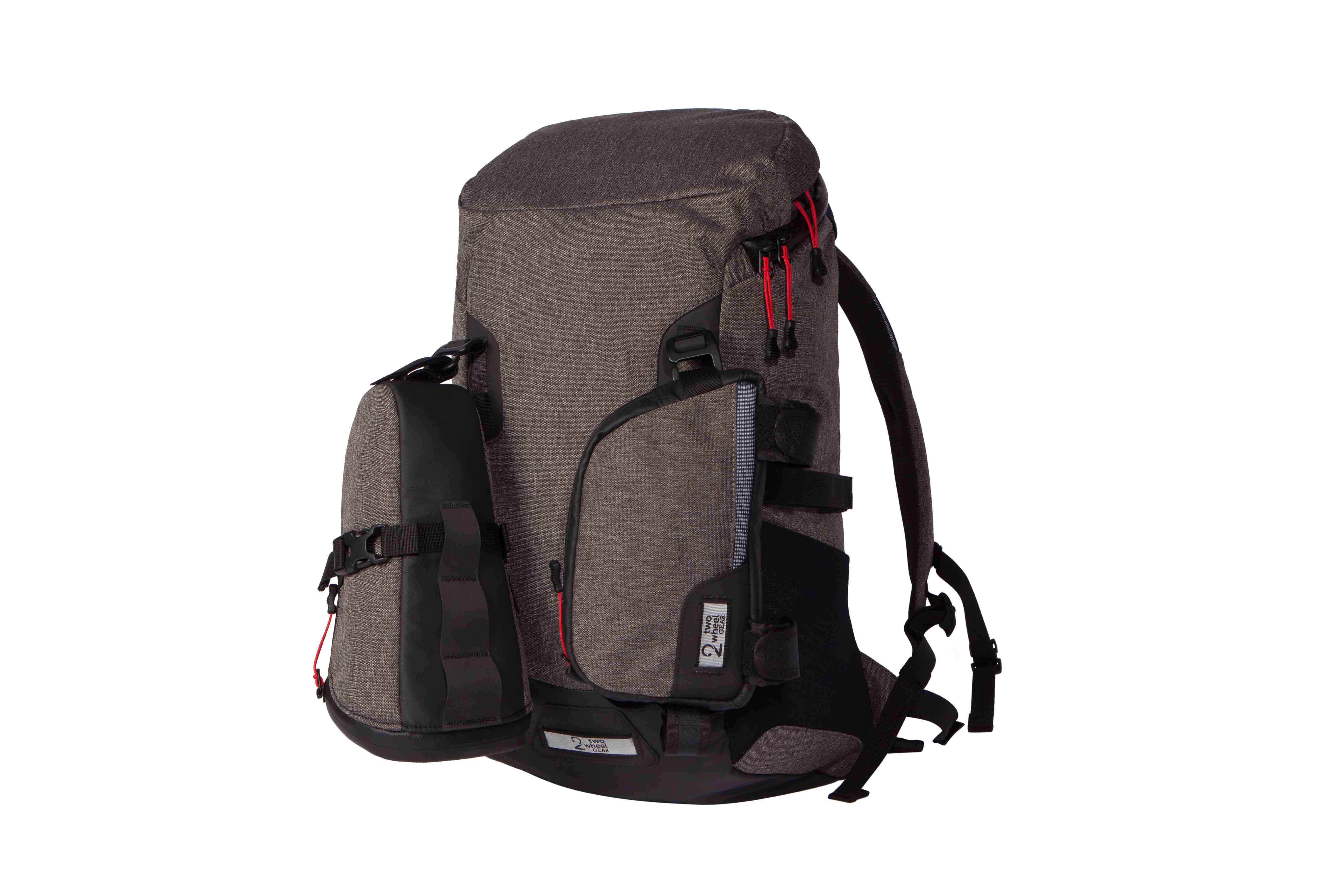 TWO WHEEL GEAR BACKPACK COMMUTE KIT - weatherproof protection for all weather commutes, converts easily to a backpack for off bike use