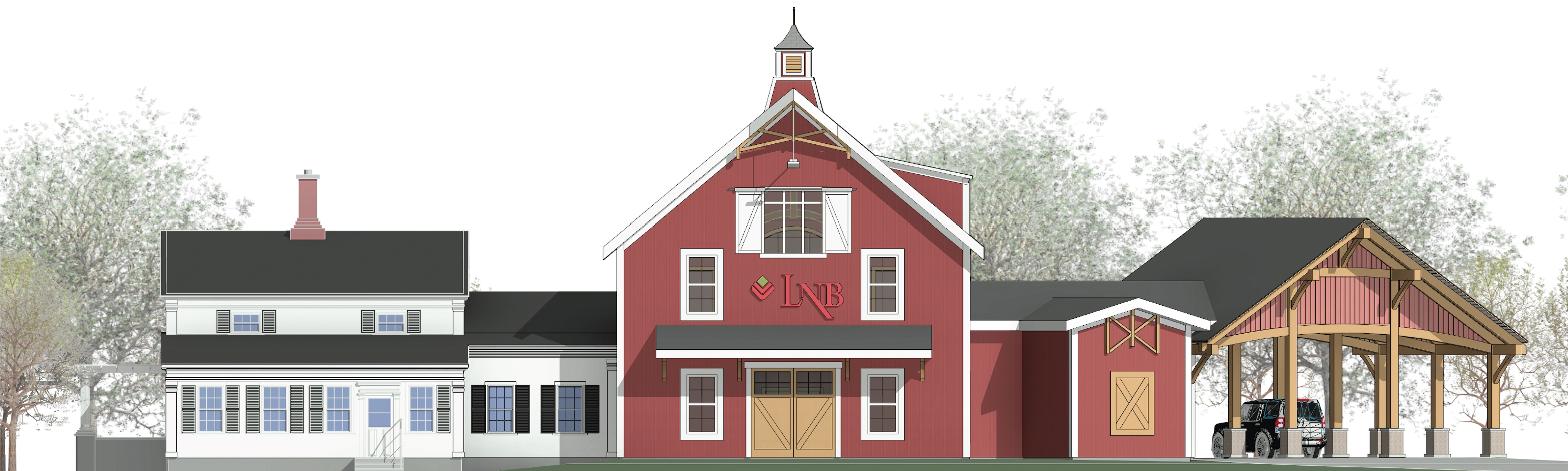 A rendering of new LNB's Farmington location, to open in Spring 2020.