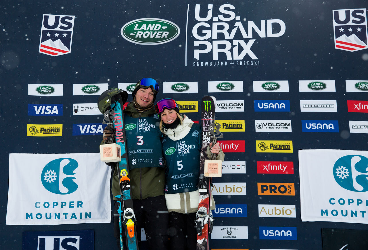 Monster Energy's David Wise and Brita Sigourney Take Second Place in Men’s and Women’s Freeski Halfpipe in Land Rover U.S. Grand Prix at Copper Mountain Resort