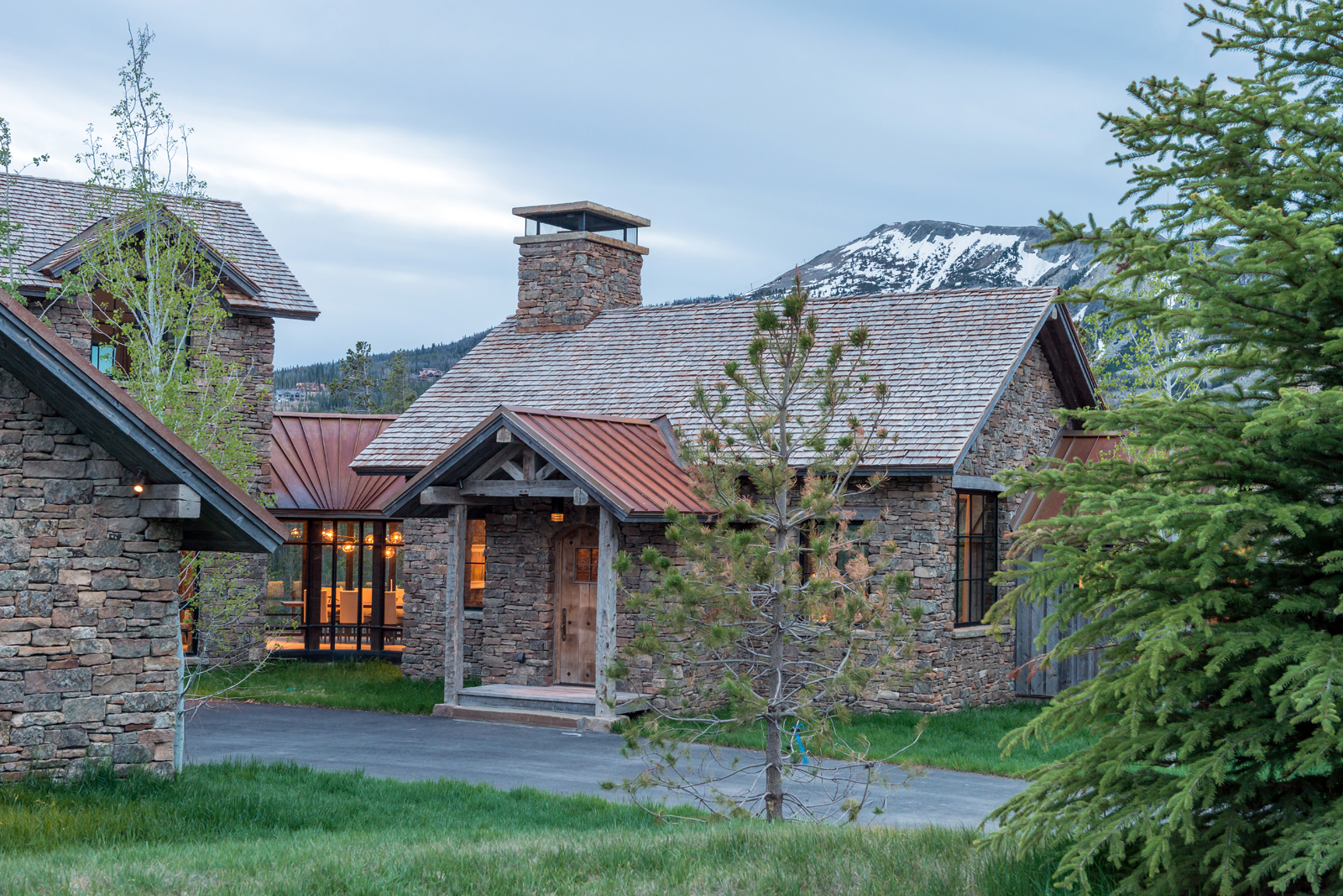 A Montana Yellowstone Club house by JLF Architects and WRJ Design combines rustic with contemporary (photo by Audrey Hall; not from “Natural Elegance” book).