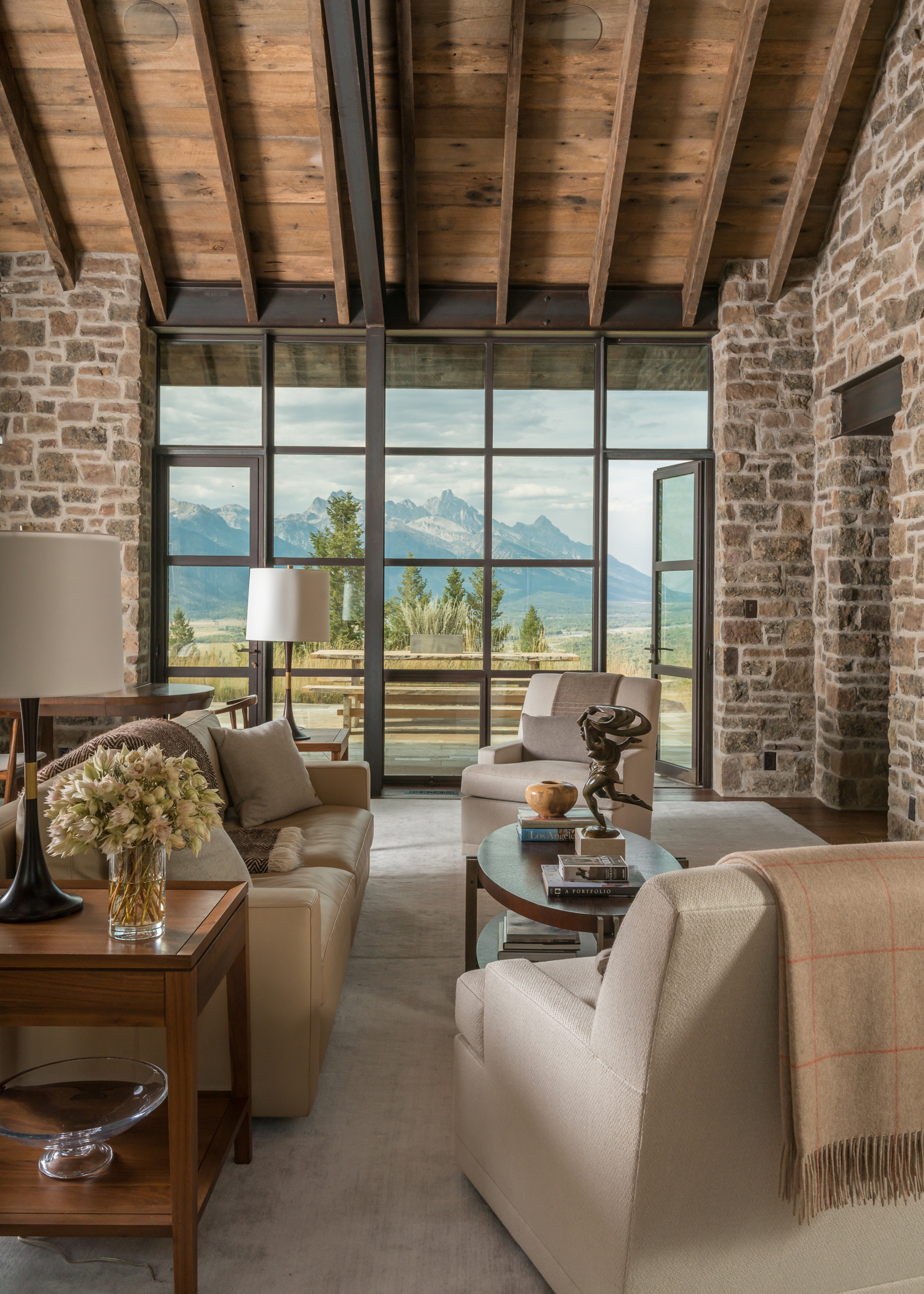 This Home of the Year Award-winning house by JLF Architects and WRJ Design is a contemporary homestead in Jackson Hole (photo by Audrey Hall; not from “Natural Elegance” book).