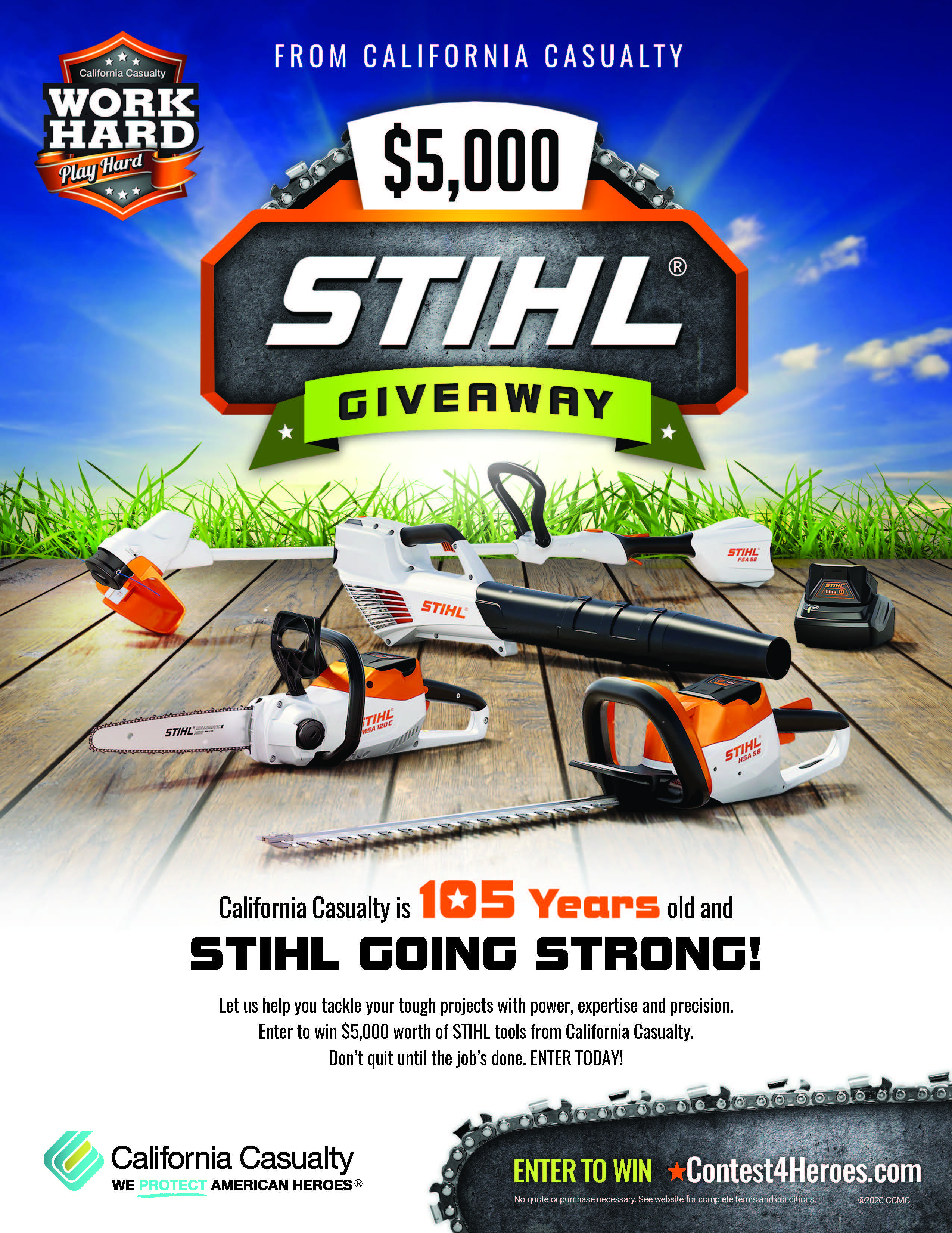 California Casualty's $5,000 STIHL Tools Sweepstakes