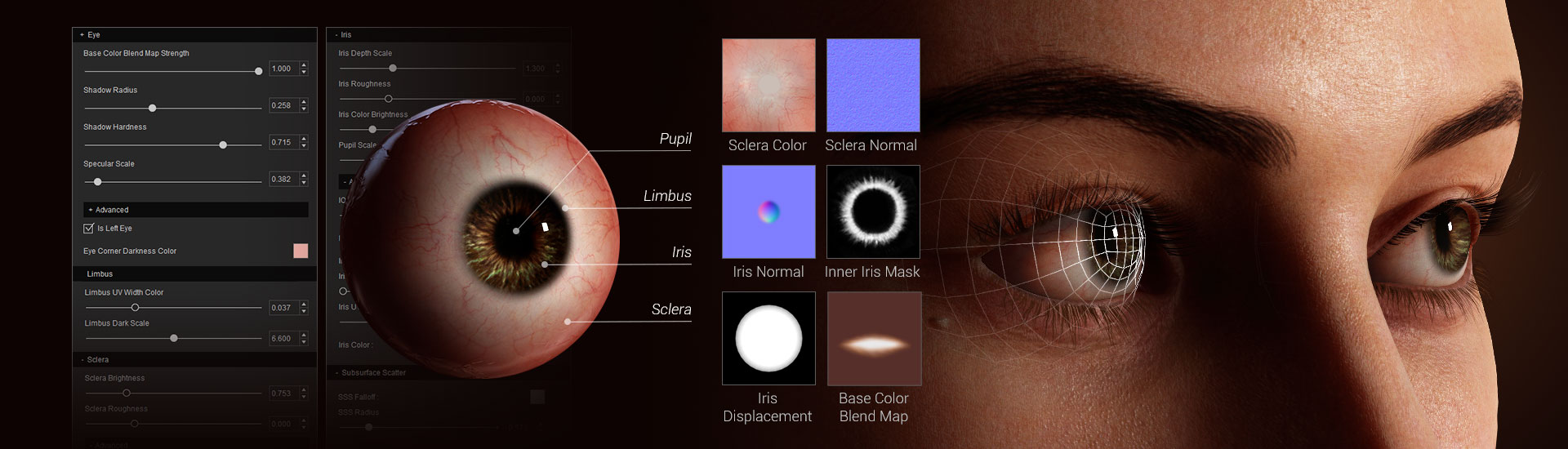 Digital human eye shader