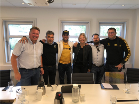 Danny Hayes with Bodø Glimt management team in 2018