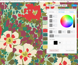 WeaveUp's Customizer allows you to change color, scale and repeat of thousands of designs.