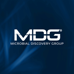 MDG Logo on Blue Background