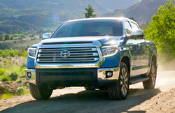 2020 Toyota Tundra going down the dirt road