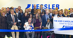 Attendees at the ribbon cutting for the Tim and Caroline Reynolds Center for Spinal Stimulation at Kessler Foundation.