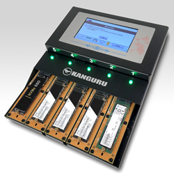 Easily duplicate up to 4 NVMe SSDs at a time with the KanguruClone 4 M.2 NVMe SSD Duplicator. Upgrade PCs or roll out new systems with high-speed NVMe technology.