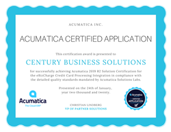 EBizCharge meets the standards for integration and functionality mandated by Acumatica Solutions Labs.