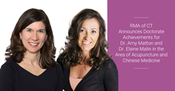 RMA of Connecticut Acupuncturists Dr. Amy Matton, DACM, L.Ac. and Dr. Elaine Malin, DACM, L.Ac. receive Doctorate degrees.