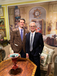 WRJ Design’s Klaus Baer and Rush Jenkins stand among legendary interior designer Mario Buatta’s collection in the successful exhibit that Jenkins designed for the January 2020 Sotheby’s auction.