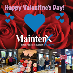 MaintenX employees felt loved and appreciated during their Valentine's Day lunch party.