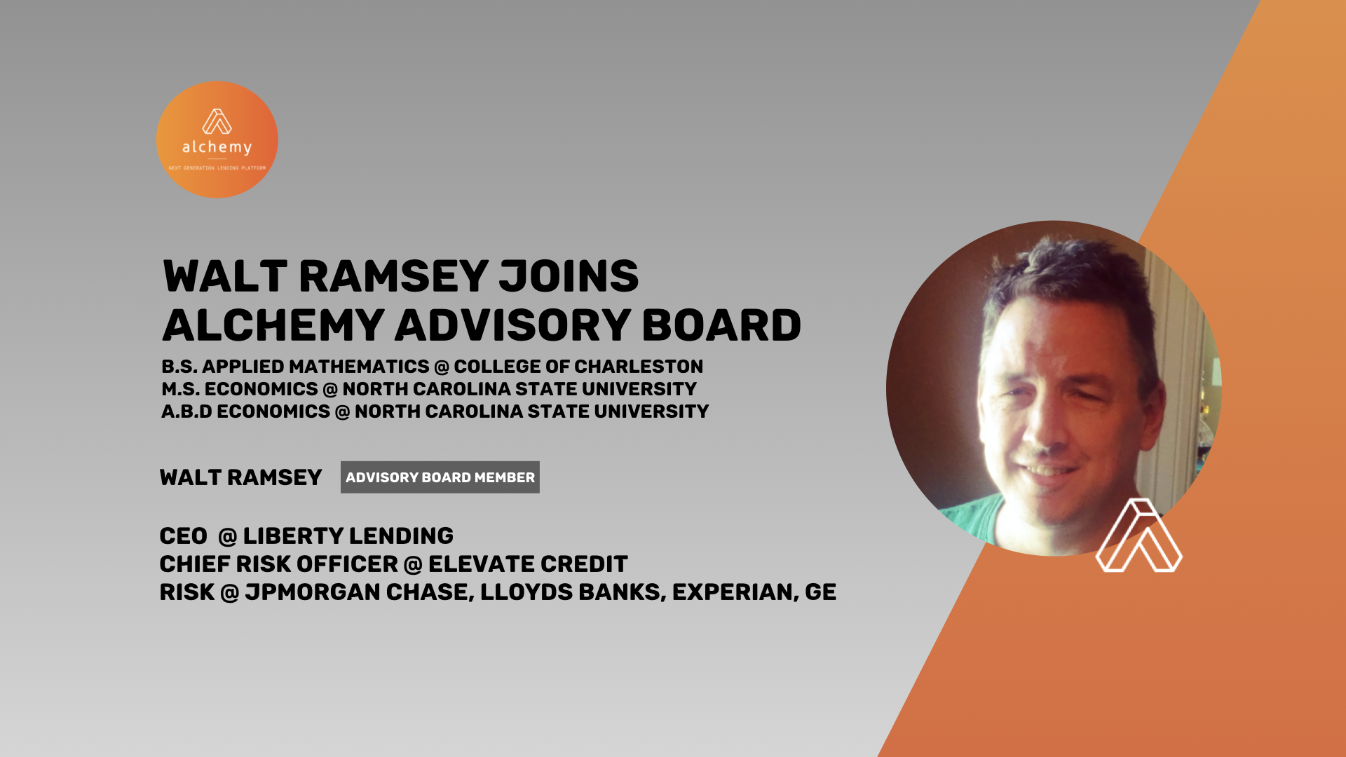 Walt Ramsey Joins Alchemy Advisory Board