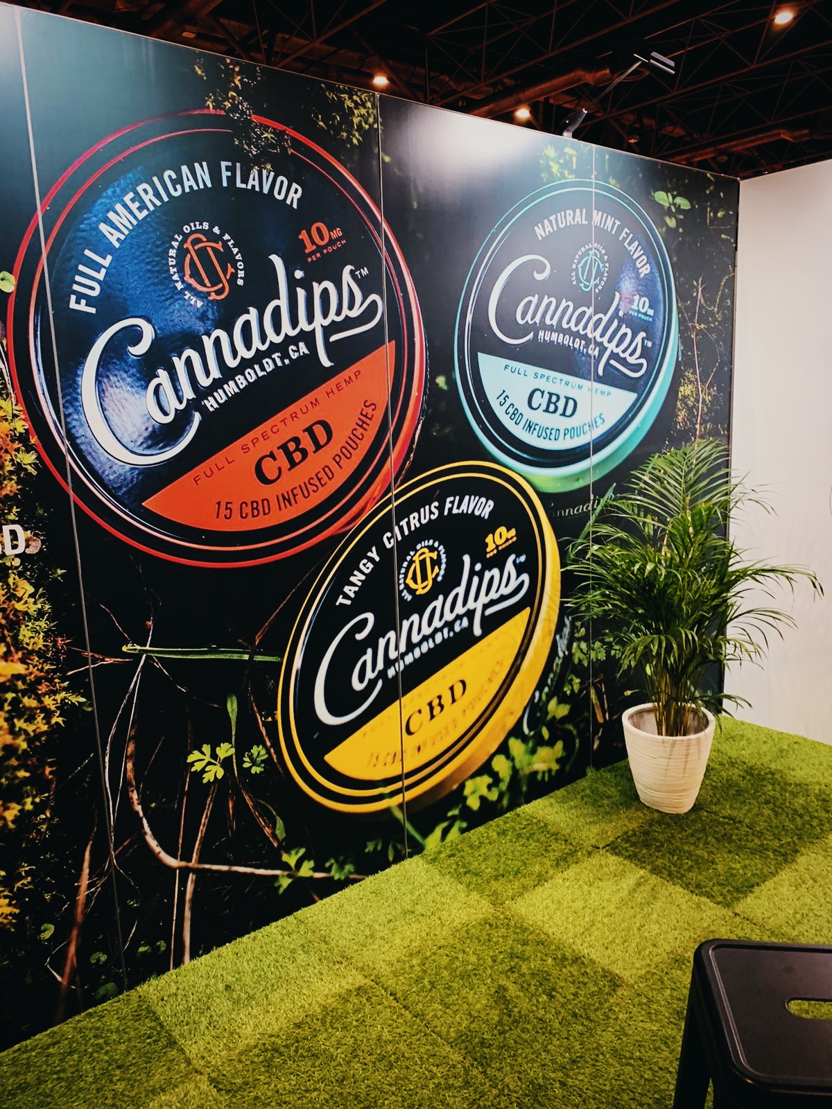 A close up look at the 3 Cannadips CBD flavours showcased at The National Health Fair.