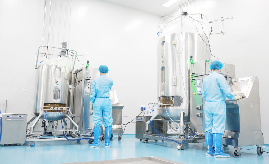 MabPlex has started operations of two cell culture production lines of GE brand 2,000-liter single-use bioreactors. Photo Courtesy: MabPlex USA, Inc.