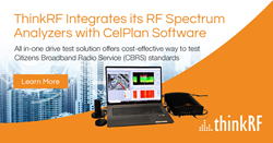 ThinkRF Integrates its RF Spectrum Analyzers with CelPlan Software