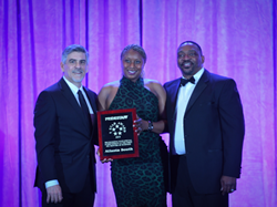 Owners/Strategic-Partners of PrideStaff Atlanta South office accept the 5 Star Award.