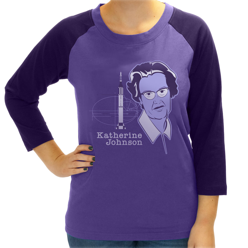 To the moon we go! Celebrate the life of the great NASA mathematician Katherine Johnson who helped launch the first men into space with this colorful raglan top available at www.svahausa.com.
