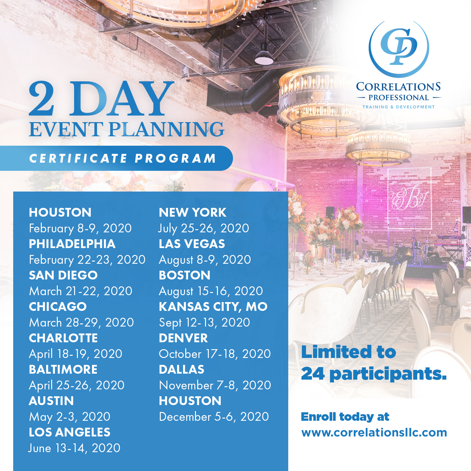 2020 Event Planning Certification Dates