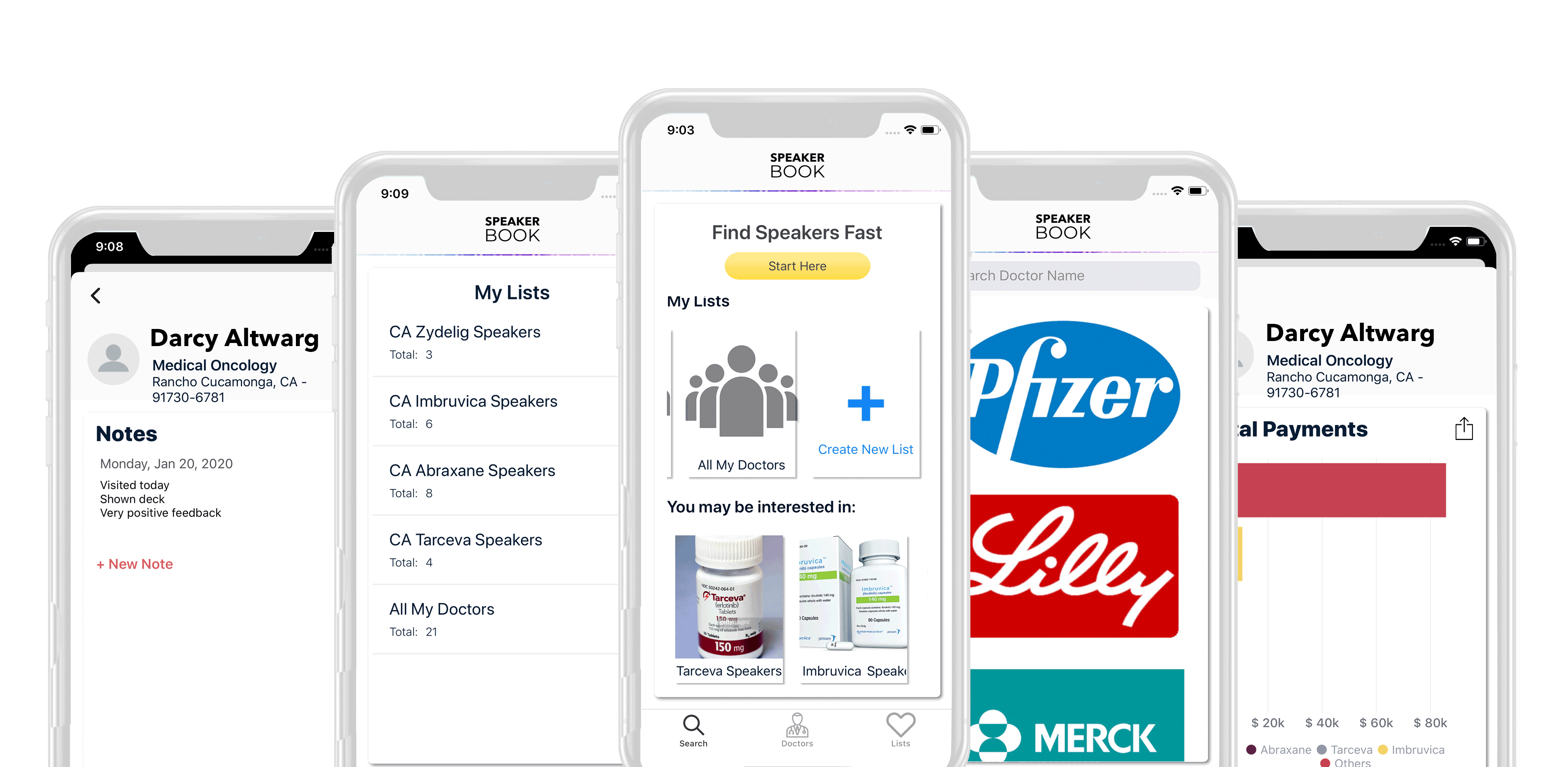 Speaker Book iOS App Pharma CRM