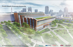 A rendering of the proposed Ponce Health Sciences University campus, in the footprint of the 'NorthSide Regeneration Innovation District.'