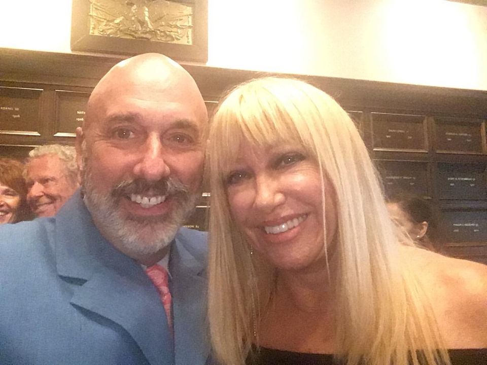 Sharing the stage with Suzanne Somers at Harvard Club of Boston