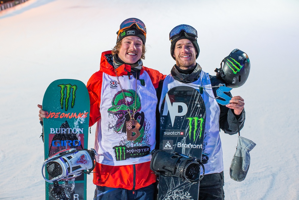 Monster Energy's Darcy Sharpe Takes Bronze and Max Parrot Takes Silver in Men's Snowboard Big Air at X Games Norway 2020