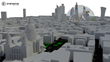 blastFoam calculation for a realistic cityscape environment